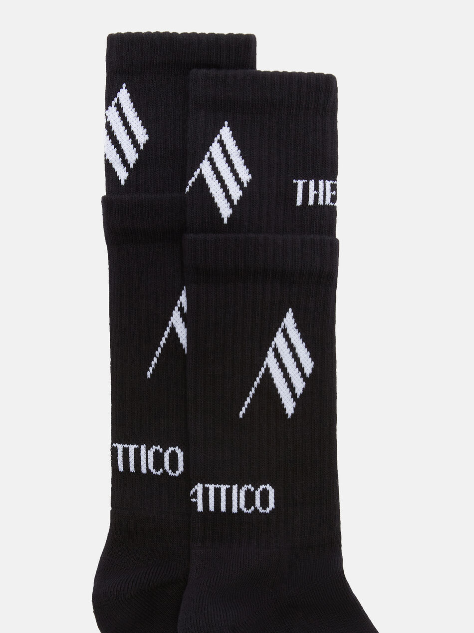 THE ATTICO Black and white double socks Black/white 251WCAK00023CCC121AA414