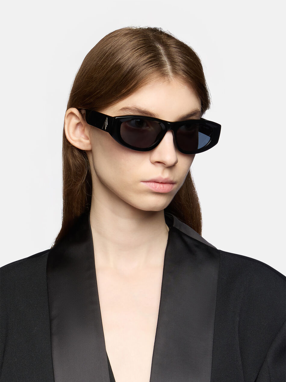 THE ATTICO Black and silver sunglasses Black/black/silver 260WAS00038MET002AA890