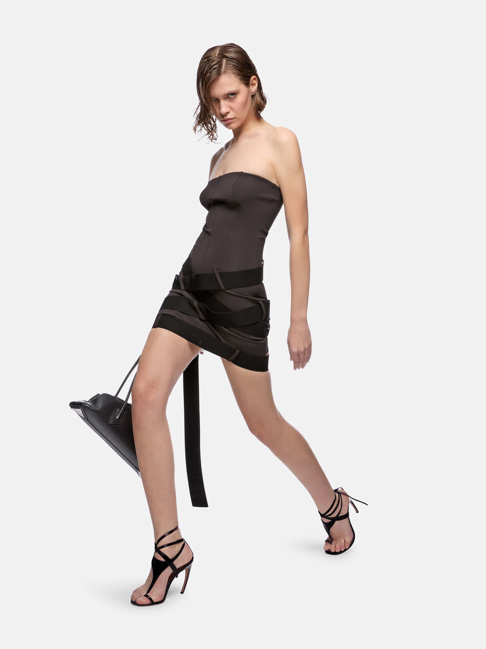 THE ATTICO Dark brown mini dress DARK BROWN 250WCA00425VVV096AA204