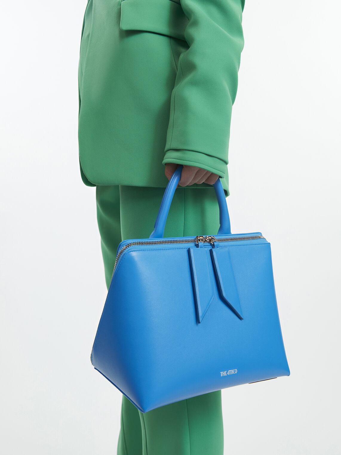 THE ATTICO ''Monday'' turquoise large daytime bag 6