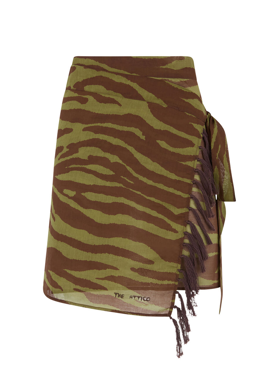 THE ATTICO Dark green and dark brown pareo Dark green/dark brown 250WCR00139CCC082PR997