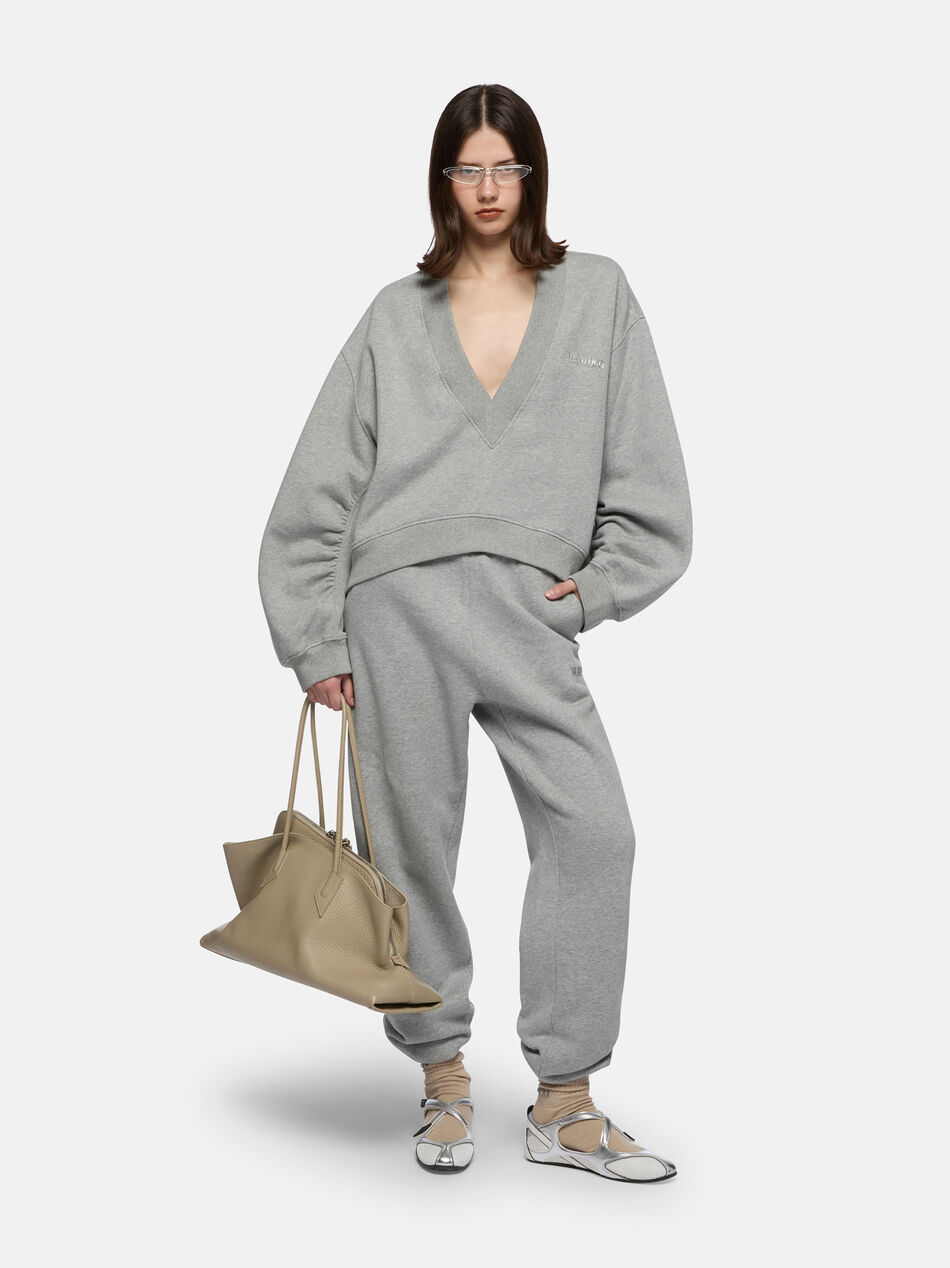 THE ATTICO Faded grey sweatshirt light grey melange 247WCF10JF03183