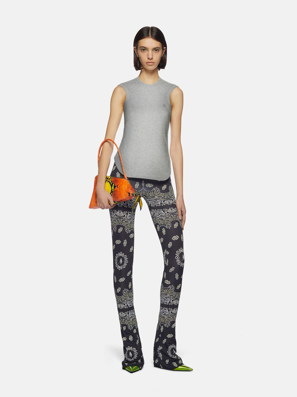 THE ATTICO "Reese" melange grey tank top LIGHT GREY MELANGE 238WCT185J015M183