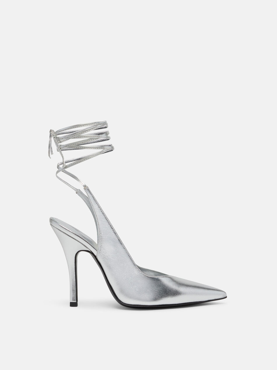 THE ATTICO ''Venus'' silver slingback SILVER 227WS032L017002