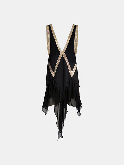 THE ATTICO Black mini dress Black 251WCA00437MIX059RA100