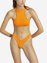 THE ATTICO Matte orange bikini top