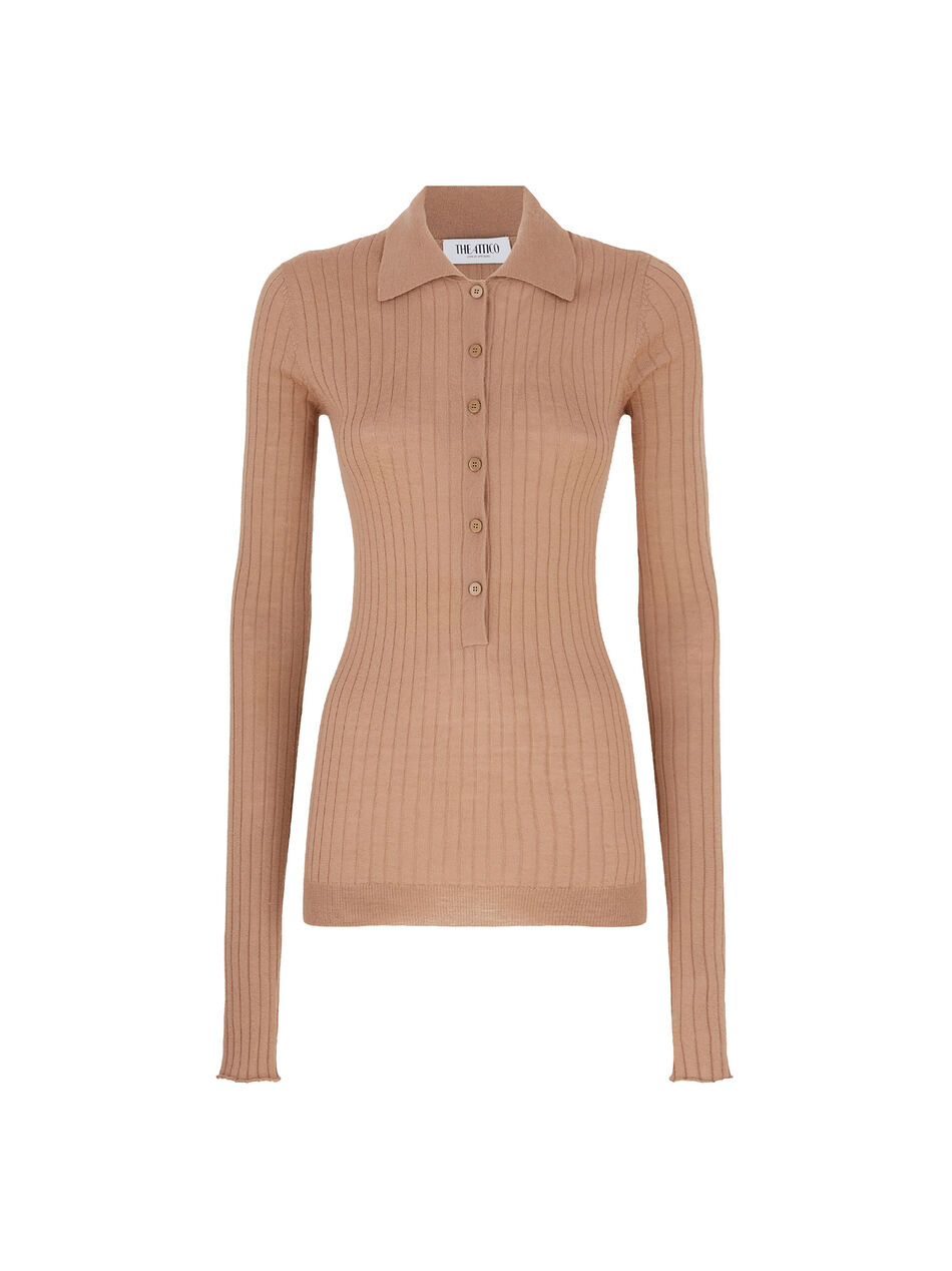 THE ATTICO Camel sweater CAMEL 250WCK00112KWS006AA046