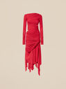 THE ATTICO Vibrant red midi dress Vibrant red 246WCM151A014278
