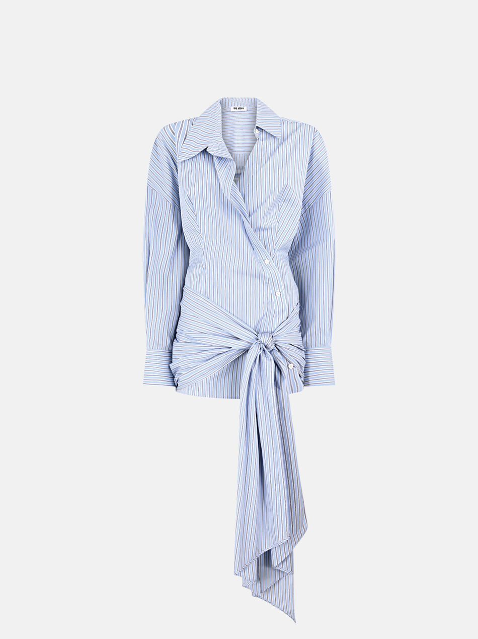 THE ATTICO Light blue and white mini dress LIGHT BLUE / WHITE 260WCA00464CCC127AA264