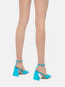 THE ATTICO ''Piper'' neon turquoise sandal  2210WS599L001408