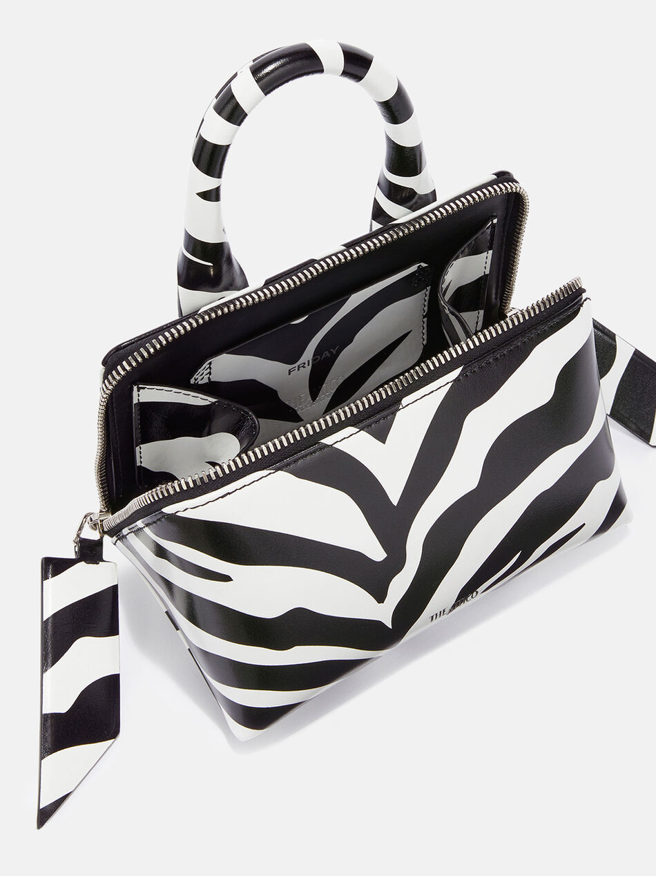 THE ATTICO ''Friday'' white and black mini bag  WHITE/BLACK 231WAH00002LBT020PR020