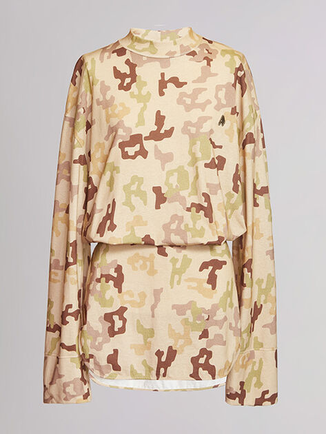 THE ATTICO "Palmer" camouflage mini dress CAMOUFLAGE 212WCA64P047193