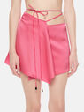 THE ATTICO Neon pink mini skirt