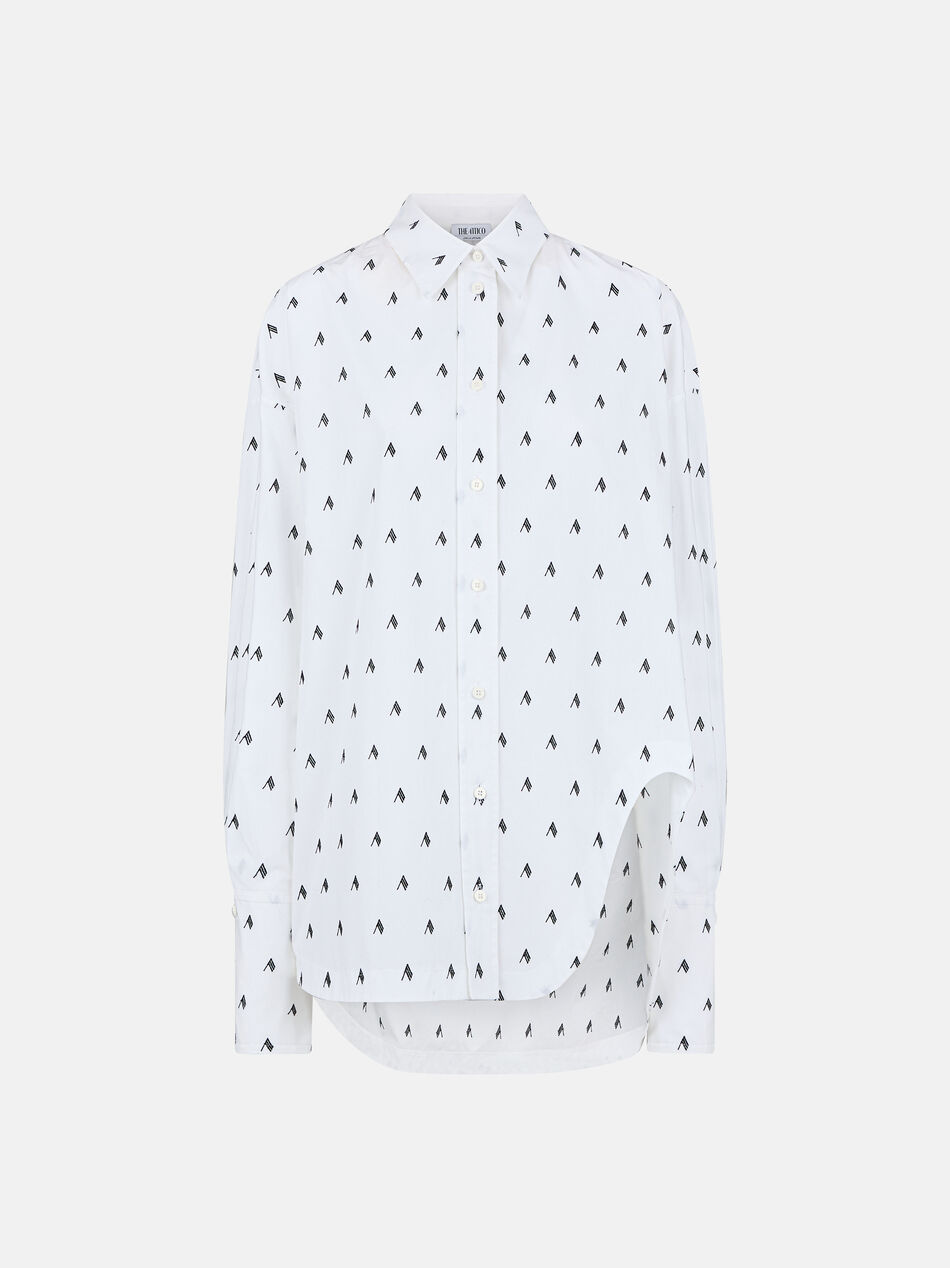THE ATTICO ''Diana'' black and white shirt WHITE/BLACK 231WCH04C052R020