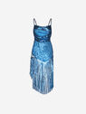 THE ATTICO ''Camelia'' ocean blue midi dress