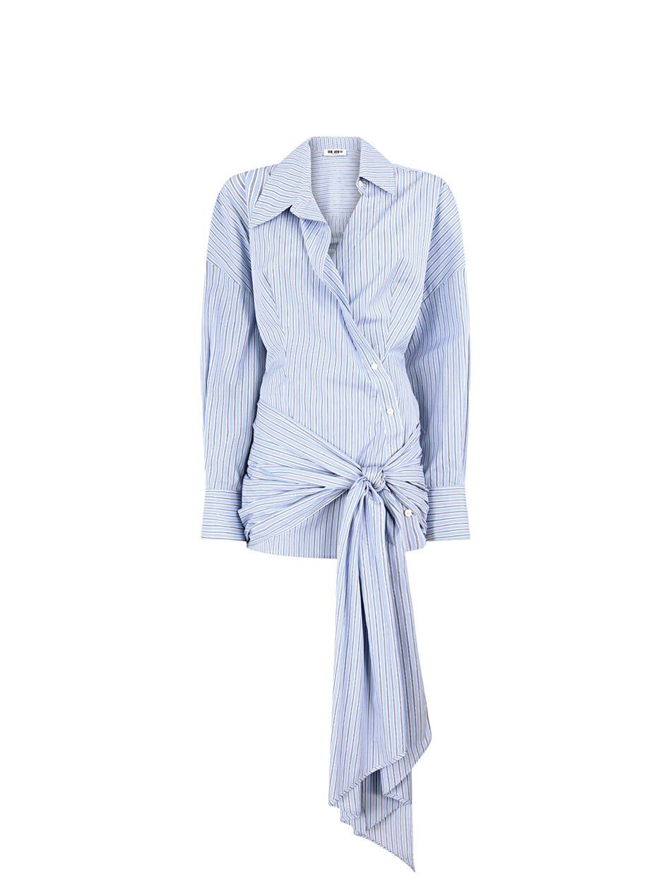 THE ATTICO Light blue and white mini dress LIGHT BLUE / WHITE 260WCA00464CCC127AA264