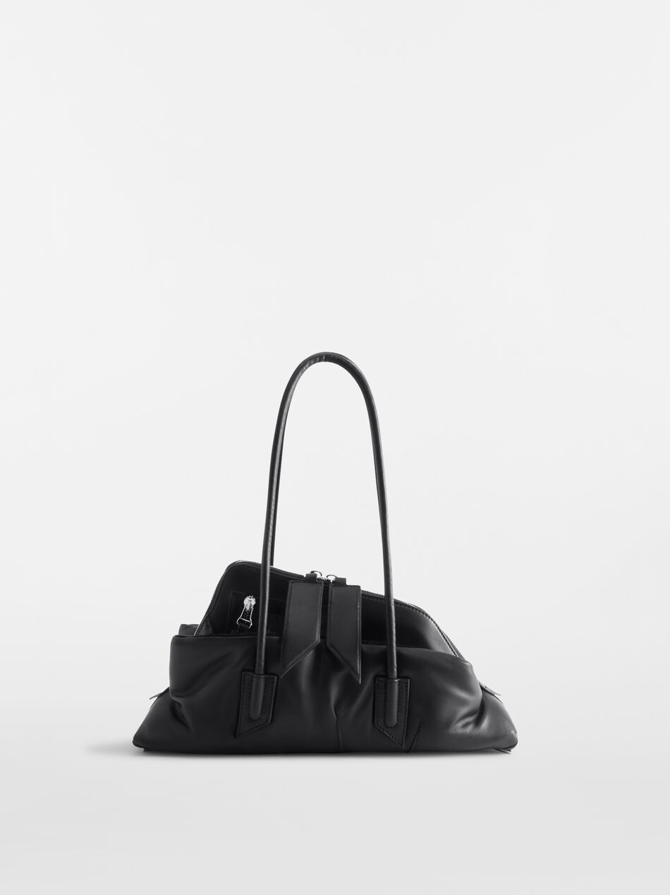 THE ATTICO ''La Passeggiata Small'' Black Top Handle Black ATTWAH00058LBT128PW100