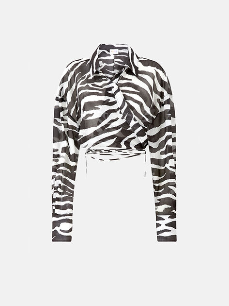 THE ATTICO White and black blouse WHITE/BLACK 260WCE00003CCC134PR020