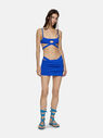 THE ATTICO Blue mini skirt BLUE 233WBB09PA21015