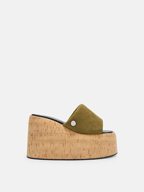 THE ATTICO ''Mochi'' khaki flatform Khaki 260WSH00905MIX106AA853