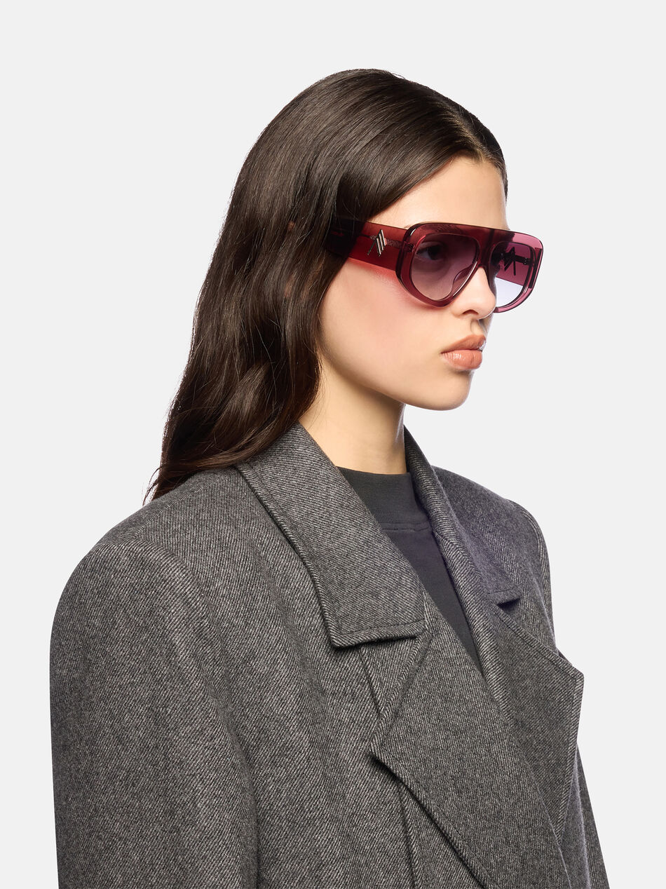 THE ATTICO ''Milano'' grey and mauve sunglasses Grey/mauve 260WAS00032MET002AA665