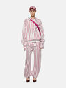 THE ATTICO "Rey" white with red stripes long pants  232WCP103V055421
