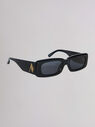 THE ATTICO "Mini Marfa" black sunglasses