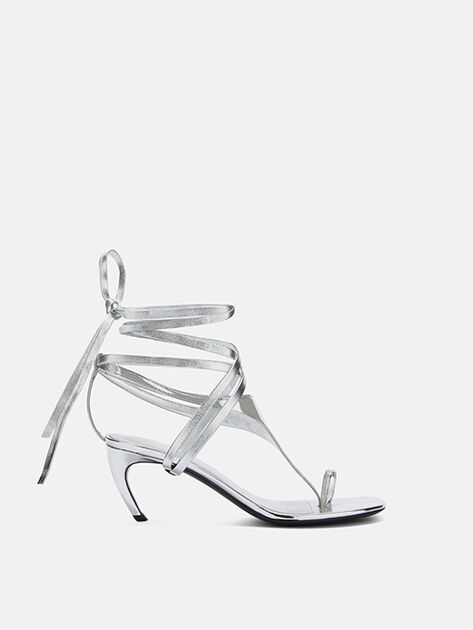 THE ATTICO ''Nova'' thong sandal silver SILVER 250WSH00865EEE105AA002