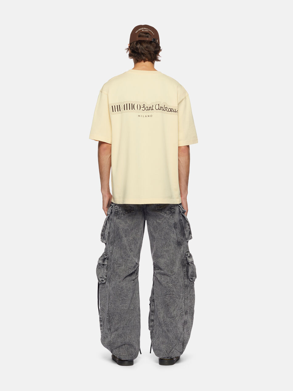 THE ATTICO The Attico Sant Ambroeus ivory t-shirt Ivory SPFWCT219J034507
