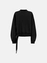 THE ATTICO ''Pet'' black sweatshirt  231WCF06JF01B100
