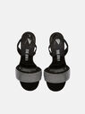THE ATTICO ''Rem'' silver and black sandal SILVER/BLACK 236WS522PA45T212
