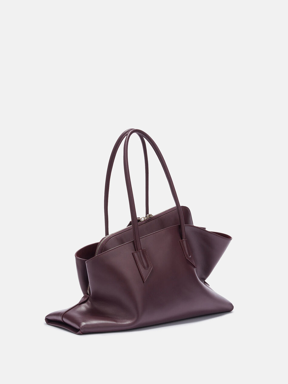 THE ATTICO ''La Passeggiata Medium" plum top handle Plum 250WAH00054LBT019AA851