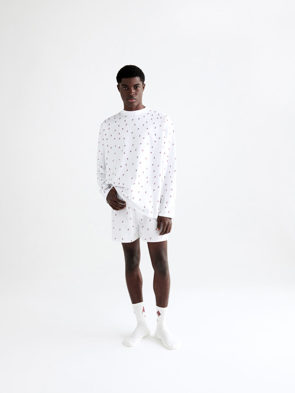 THE ATTICO T-shirt white and burgundy strass White/Burgundy SPEWCT000246J025L821