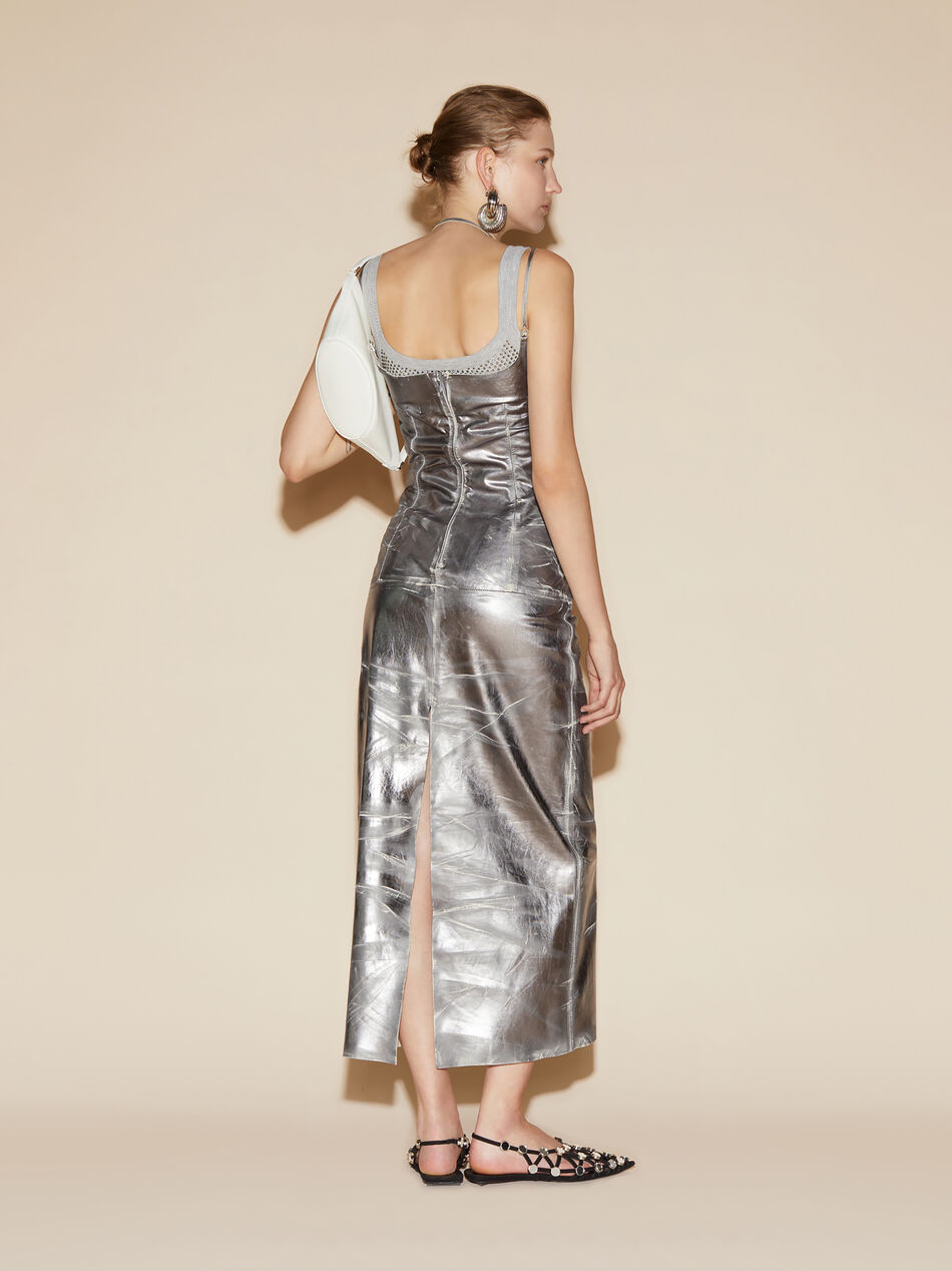 THE ATTICO Silver midi dress SILVER 246WCM143L094002