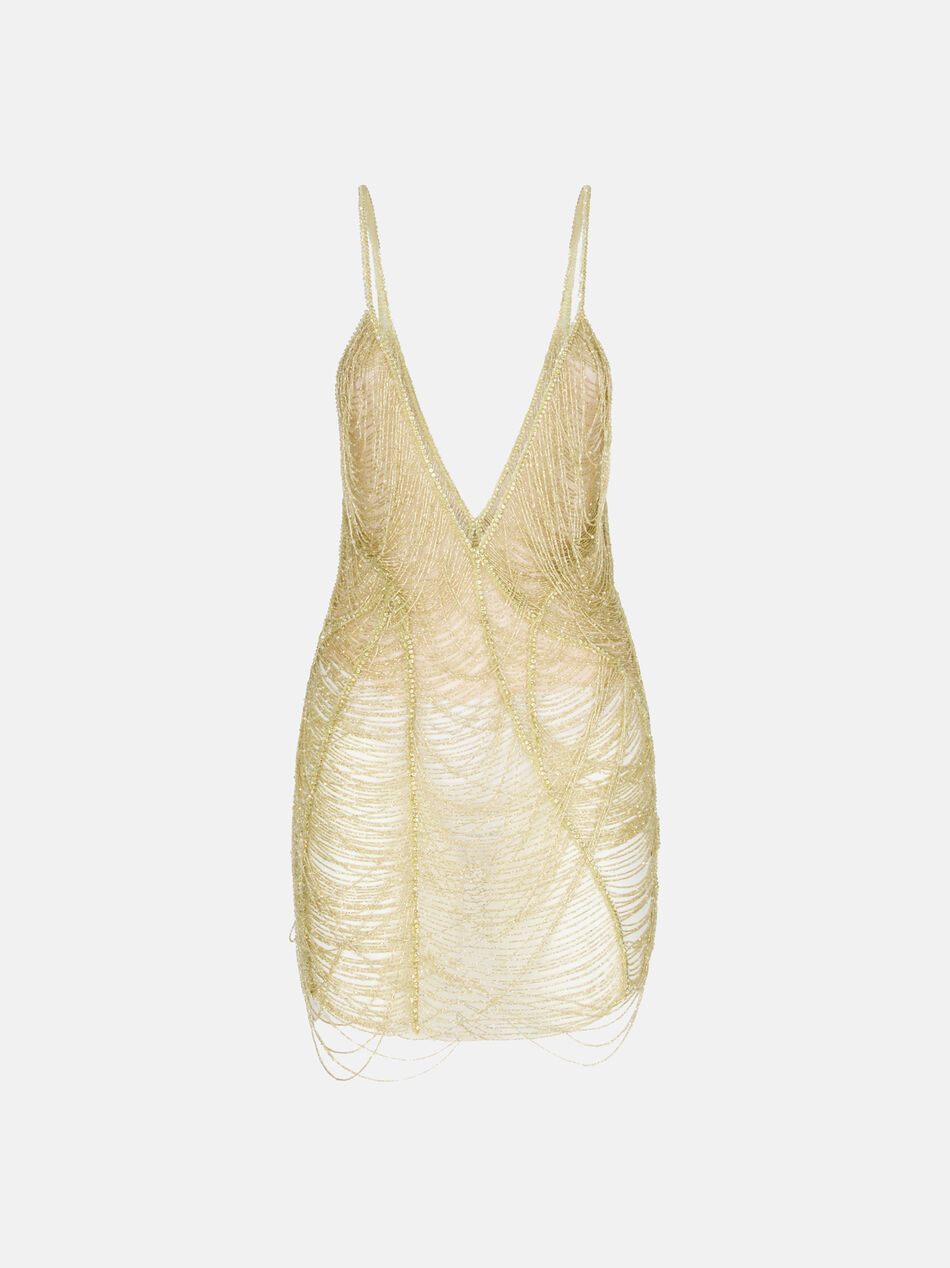 THE ATTICO Pale yellow mini dress PALE YELLOW 250WCA00429EMB006RA044