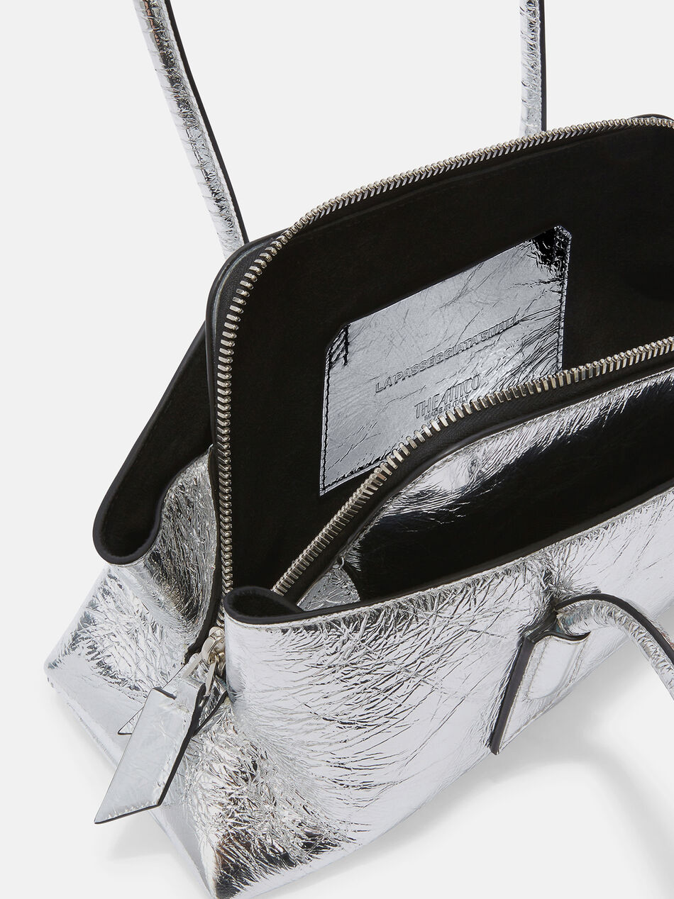 THE ATTICO ''La Passeggiata Small'' silver top handle SILVER 250WAH00058LBT070AA002