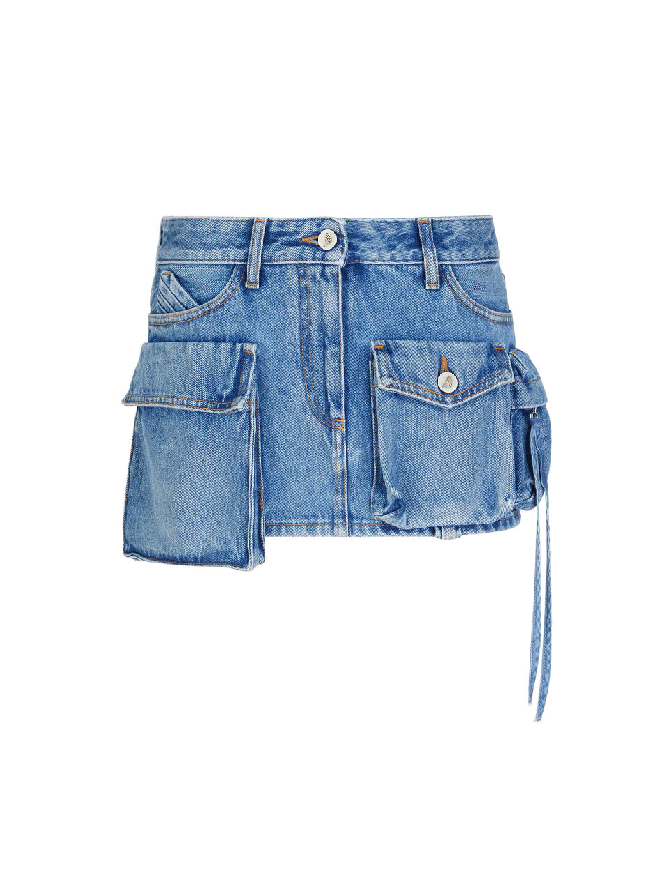 THE ATTICO ''Fay'' washed blue mini skirt Washed blue 241WCS136D082676