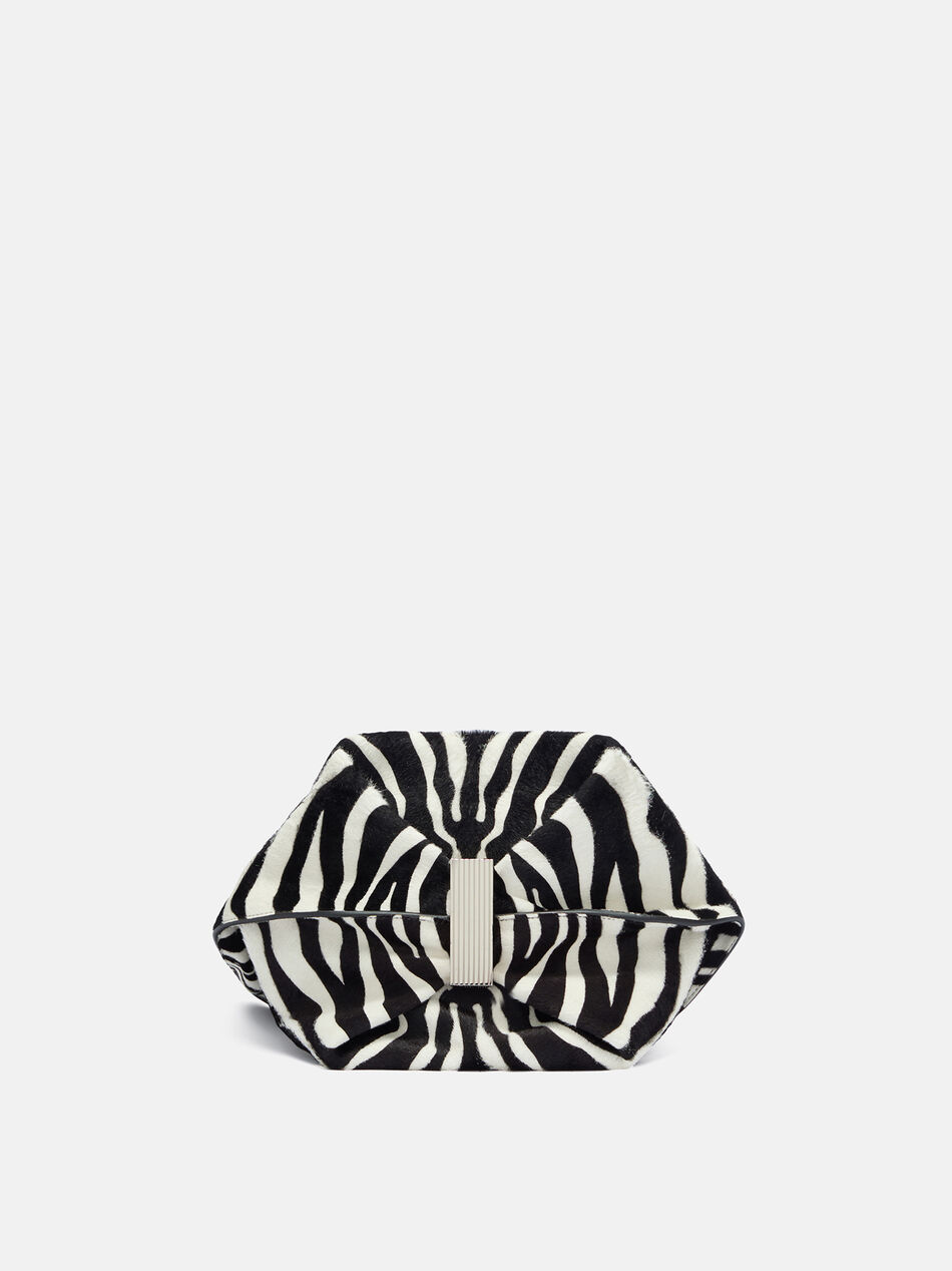 THE ATTICO ''La Scoop Large'' black and white shoulder bag WHITE/BLACK 260WAH00066LBT156PR020