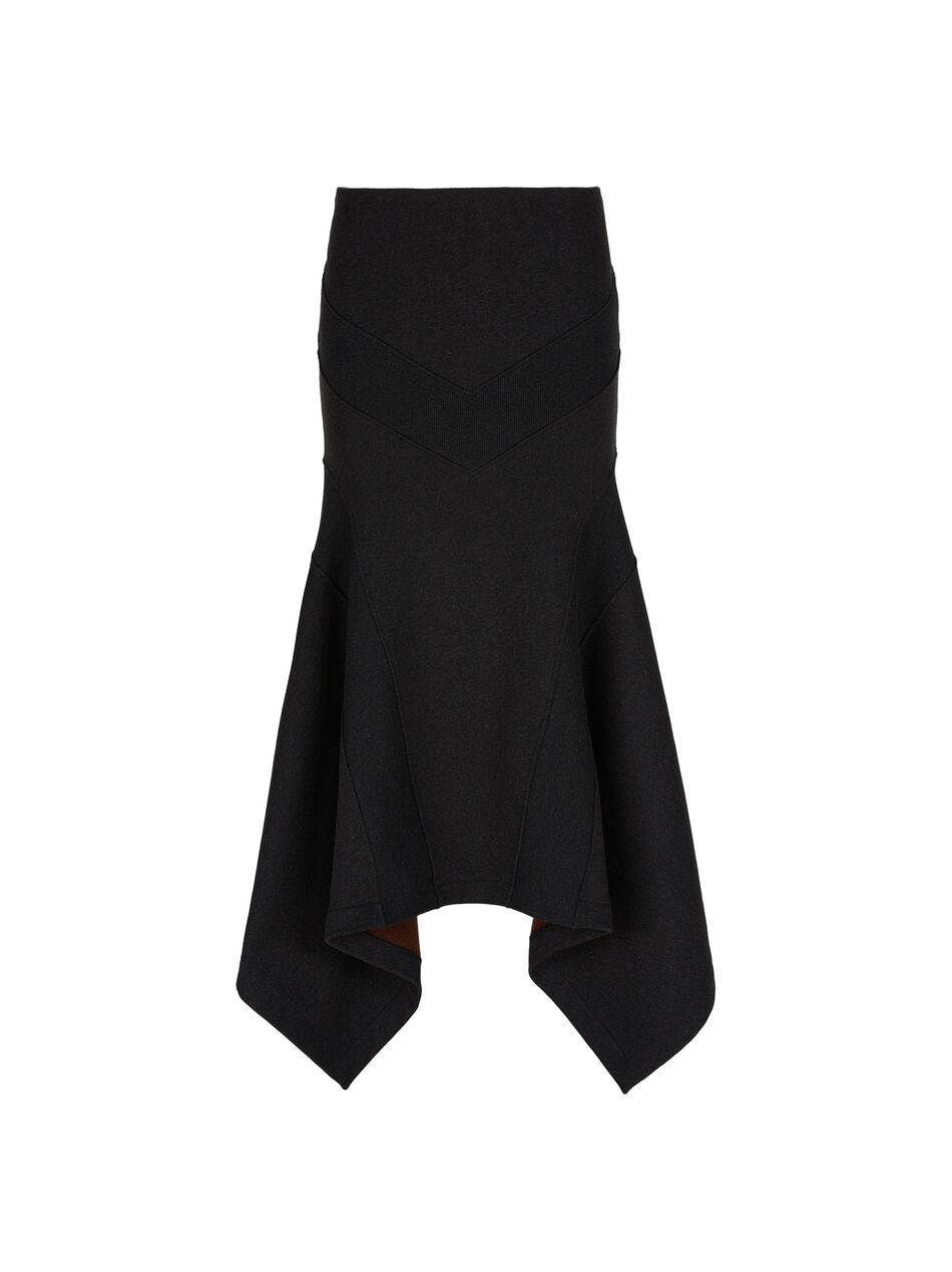 THE ATTICO Black fade and brown midi skirt Black fade/brown 250WCS00143JJF007AA877