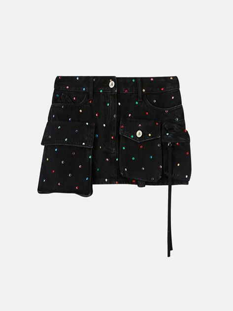 THE ATTICO ''Fay'' black mini skirt BLACK 247WCS136D075S100