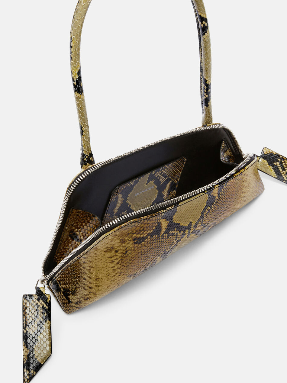 THE ATTICO ''Sunrise'' black and sahara shoulder bag BLACK / SAHARA 251WAH00042LBT003PR202