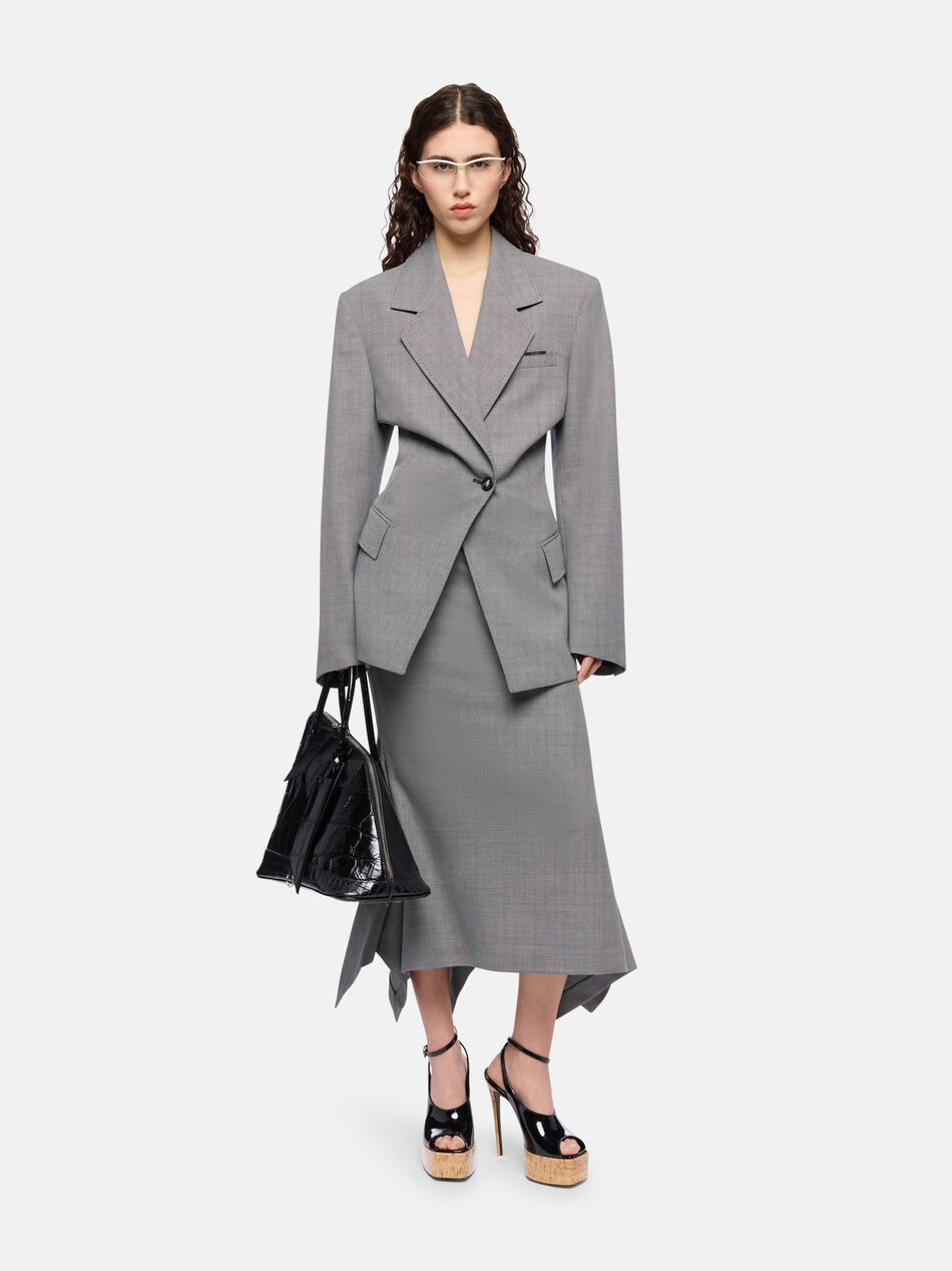 THE ATTICO Grey tailoring blazer WHITE/BLACK 260WCG00093WWC002AA020