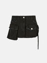 THE ATTICO ''Fay'' black mini skirt BLACK 236WCS136D059100