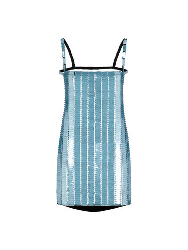 ''Rue'' baby blue mini dress for Women | THE ATTICO®