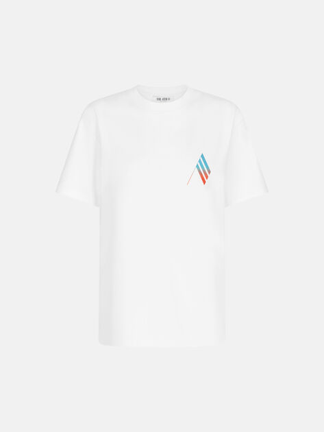 THE ATTICO ''Ibiza vista mare'' t-shirt white, bright red and light blue WHITE/RED SPEWCT355J063059