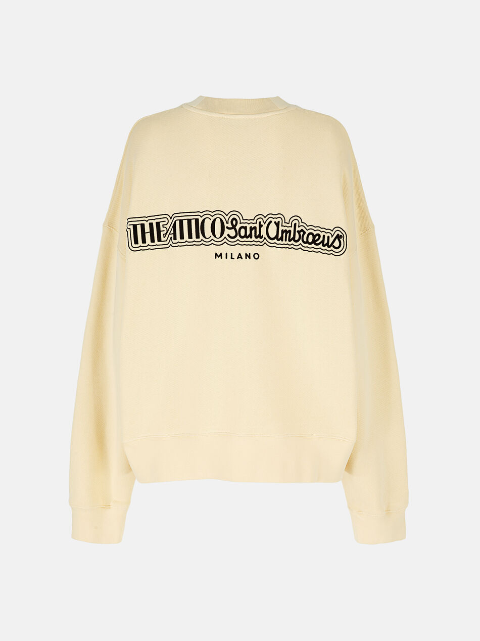 THE ATTICO The Attico Sant Ambroeus ivory sweatshirt Ivory SPFWCF12JF04507