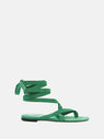 THE ATTICO ''Beth'' emerald flat sandal  223WS437L007028