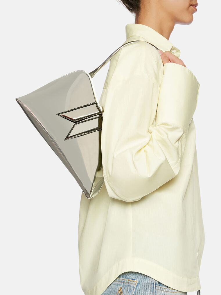 Shop Attico Shoulder Bag ''sunrise'' Silver