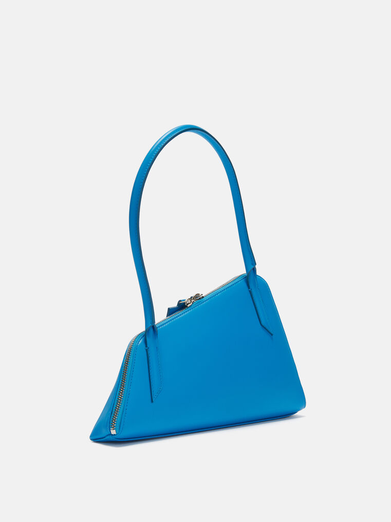 Shop Attico ''sunrise'' Turquoise Shoulder Bag