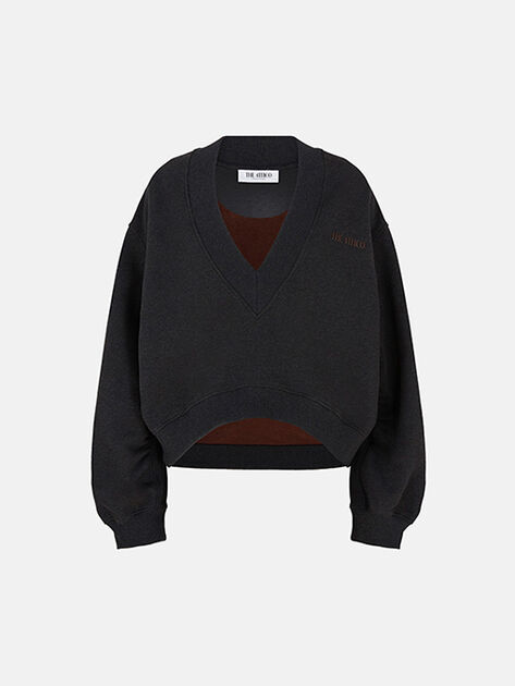 THE ATTICO Black fade and brown sweatshirt Black fade/brown 250WCF00010JJF007AA877